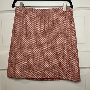 LOFT pink tweed skirt, size 2 petite